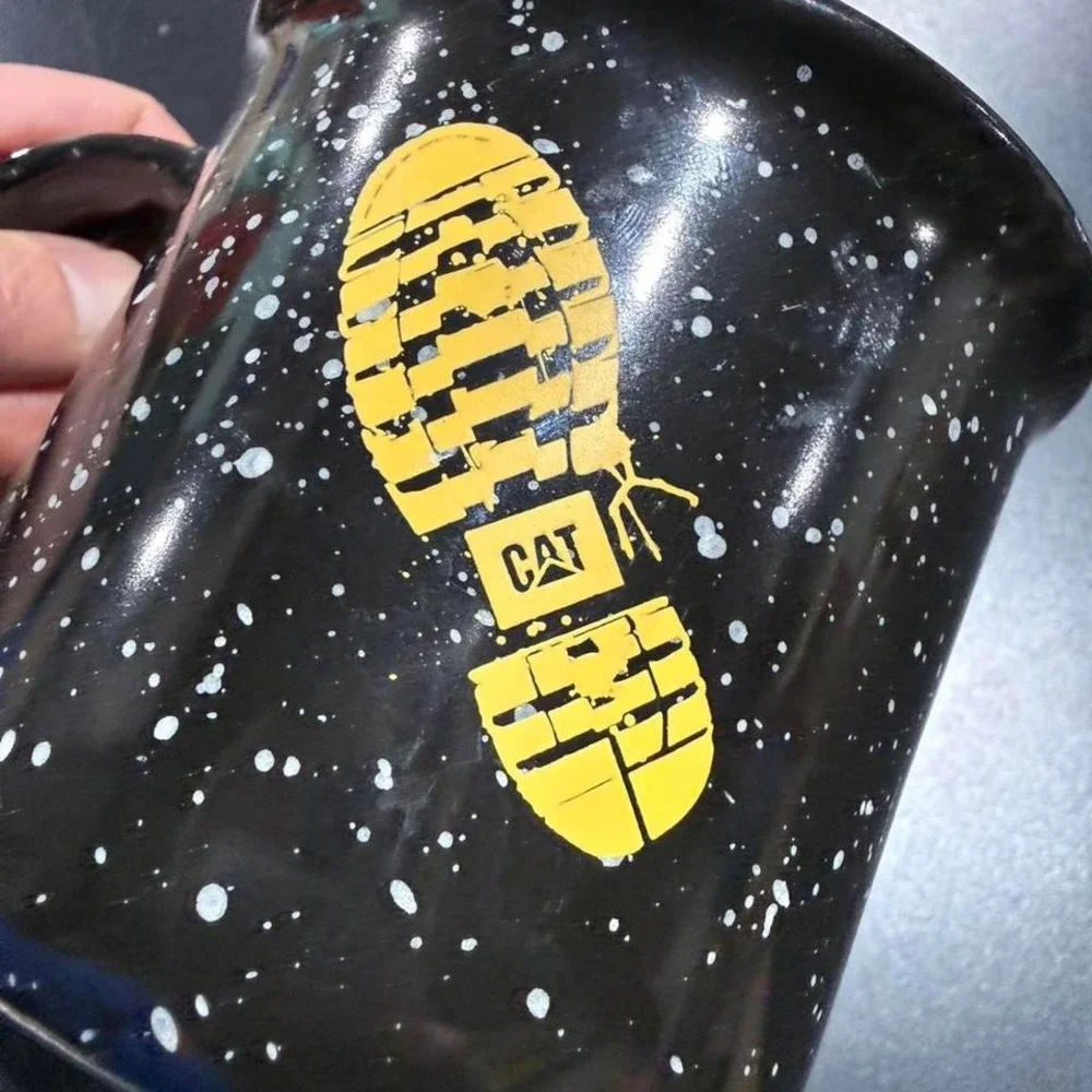 CAT Speckled Ceramic Campfire Mug